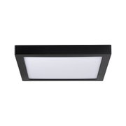 Schwarze quadratische LED-Deckenleuchte mit weißem Diffusor aus Kunststoff für moderne Beleuchtung