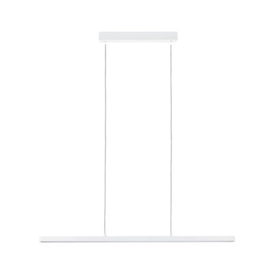 Minimalistisk hvid metal LED-pendel til moderne rum med energieffektiv belysning