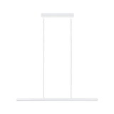 Minimalist white metal LED pendant light for modern interiors with energy-efficient lighting