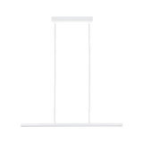 Minimalist white metal LED pendant light for modern interiors with energy-efficient lighting