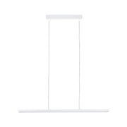 Minimalist white metal LED pendant light for modern interiors with energy-efficient lighting
