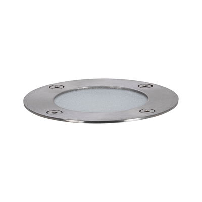 Spot LED encastré rond en acier inoxydable brossé avec verre dépoli pour éclairage extérieur