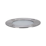 Spot LED encastré rond en acier inoxydable brossé avec verre dépoli pour éclairage extérieur