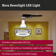 LED Downlight 3-Step-Dim Nova Swivelling round 84mm 50° GU10 6,5W 460lm 230V dimmable 2700K Matt white