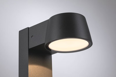 Moderner schwarzer LED-Außenwandleuchter aus Metall mit warmweißem Licht für Garten und Terrasse