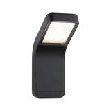 Schwarze LED-Außenwandleuchte aus Metall mit modernem Design und warmweißem Licht für Garten und Terrasse