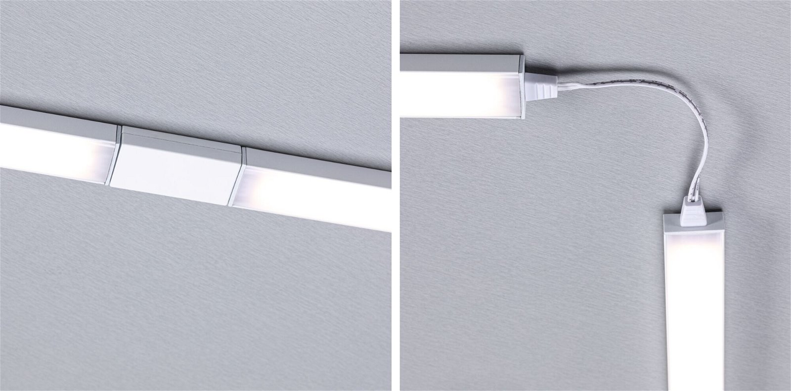 Éclairage sous-meubles LED Inline Kit de 2 2x4W 350x26mm 2x350lm 24V Blanc dépoli