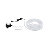 Bande lumineuse LED blanche avec adaptateur, clips et vis pour installations d'éclairage flexibles