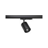 Spot LED noir en métal pour rails, dimmable et orientable pour éclairage d'accentuation