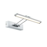 Modern chrome LED wall light with warm white illumination for stylish room lighting