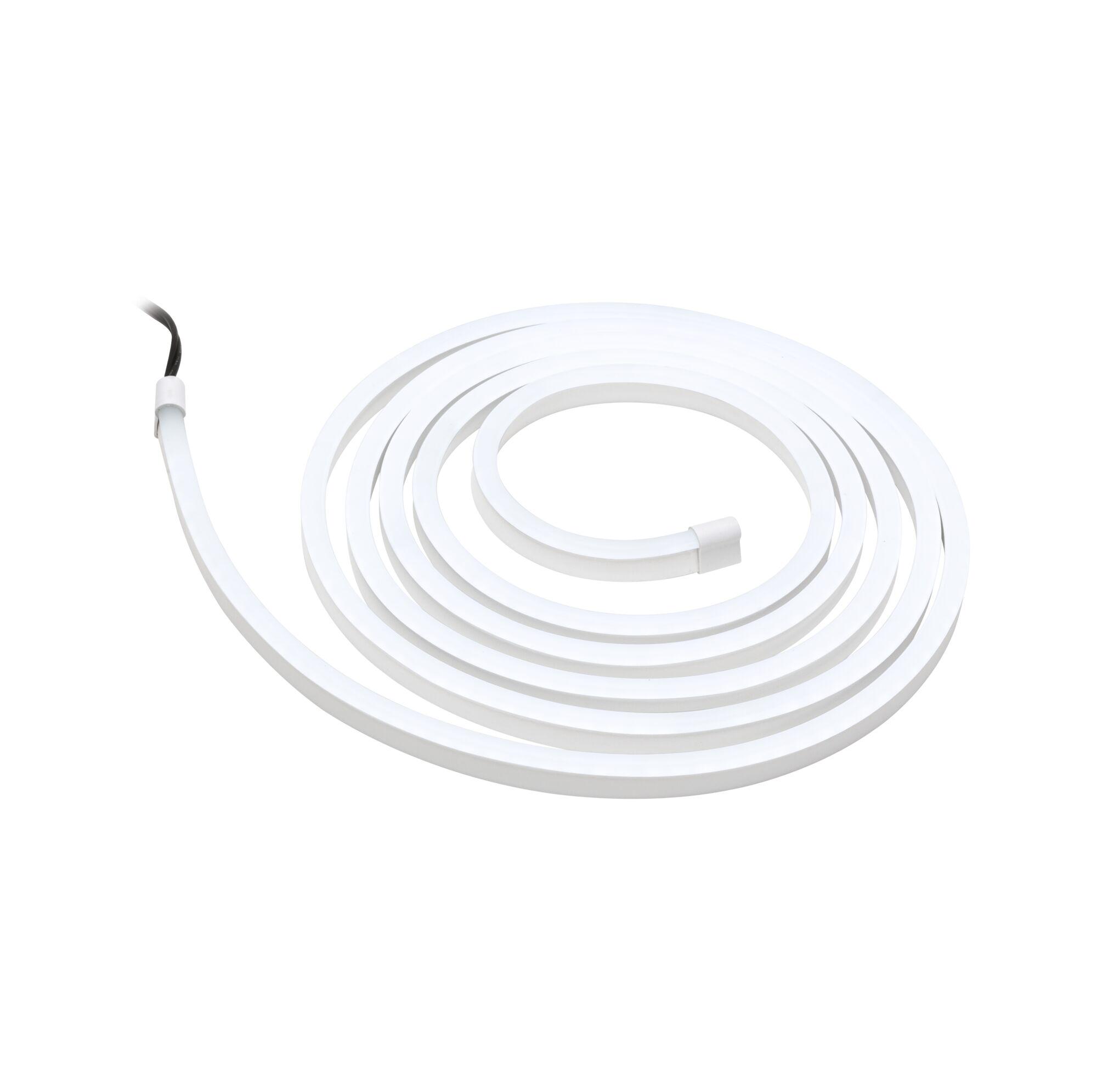 White flexible LED light strip with cable for modern lighting solutions