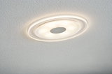 Round white LED ceiling light with warm white glow for modern rooms and energy-efficient lighting.