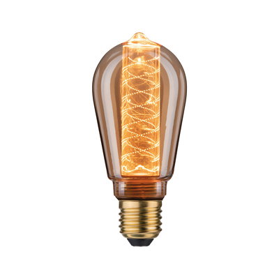 Ampoule LED vintage avec lumière ambre chaude et filament en spirale en verre pour éclairage décoratif