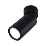 Spot LED de plafond noir en métal au design rond pour éclairage intérieur moderne