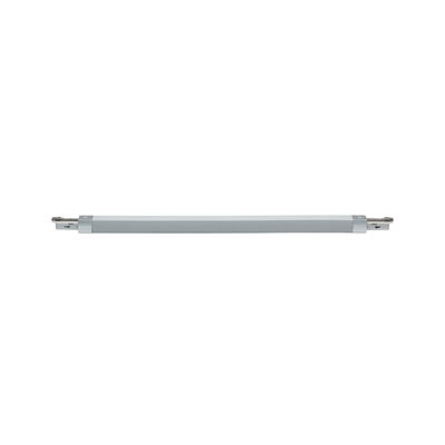 Länglicher grauer Aluminium-LED-Schienenverbinder für flexible Lichtsysteme im Innenbereich.