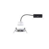 White LED recessed spotlight with black cable and metal bracket for modern indoor lighting