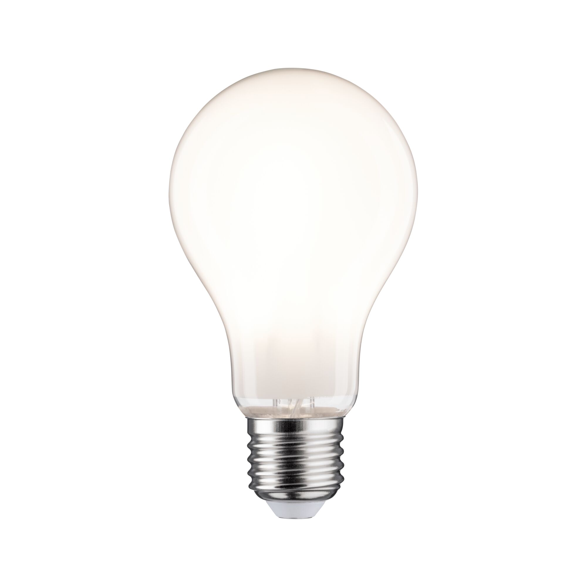 Classic light bulb with clear glass and metal screw base for versatile lighting applications
