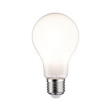 Classic light bulb with clear glass and metal screw base for versatile lighting applications