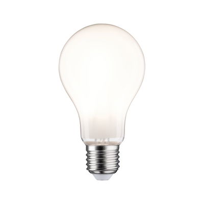 Classic light bulb with clear glass and metal screw base for versatile lighting applications