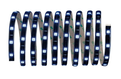 Bande LED flexible avec LEDs blanches et dos autocollant pour éclairage polyvalent.