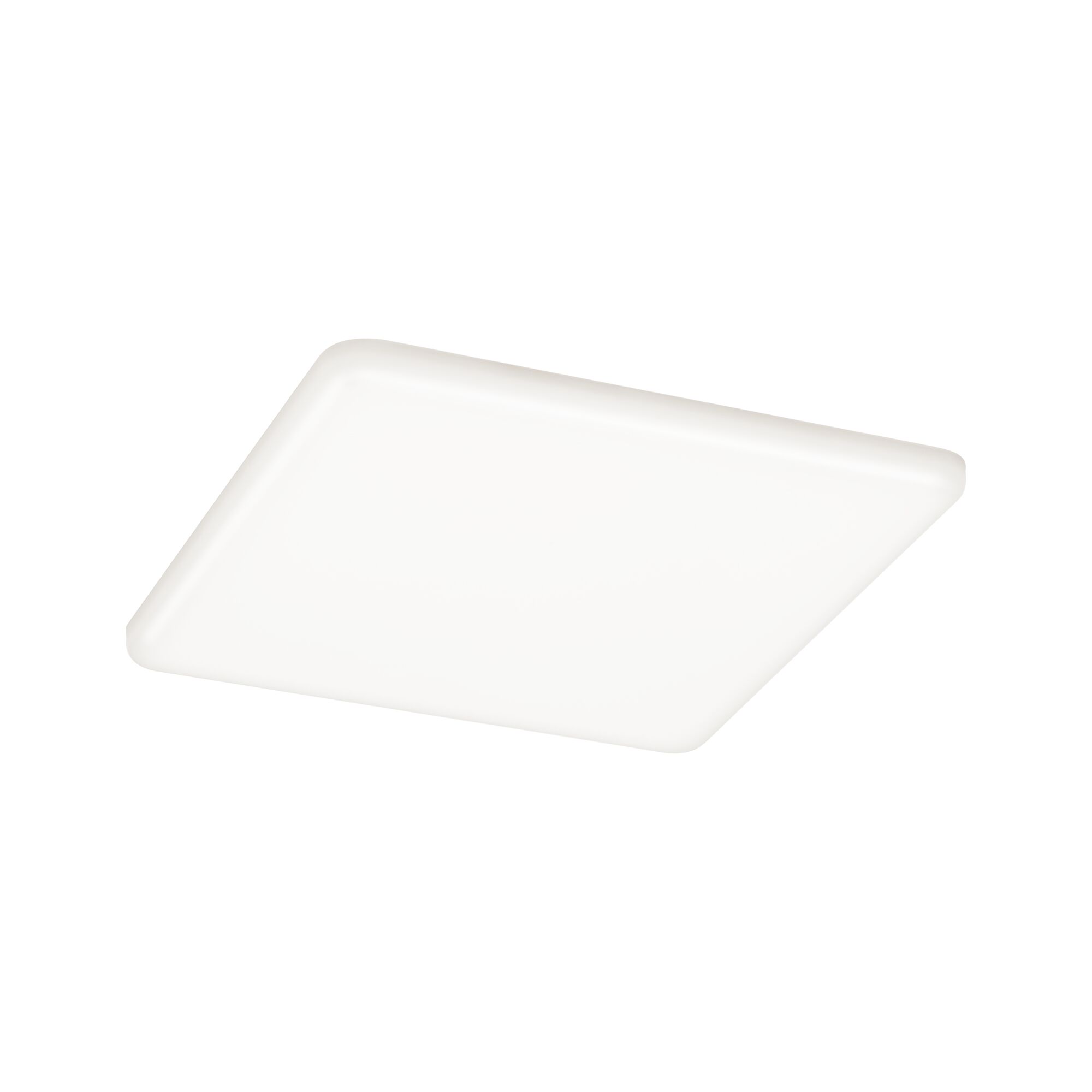 Square white LED ceiling light made of plastic for modern room lighting
