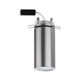 Stainless steel recessed spotlight with round design and white diffuser for modern LED ceiling lighting