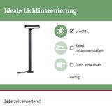 Schwarze LED-Außenleuchte mit einfachem Anschluss für Gartenbeleuchtung und Lichtinszenierung