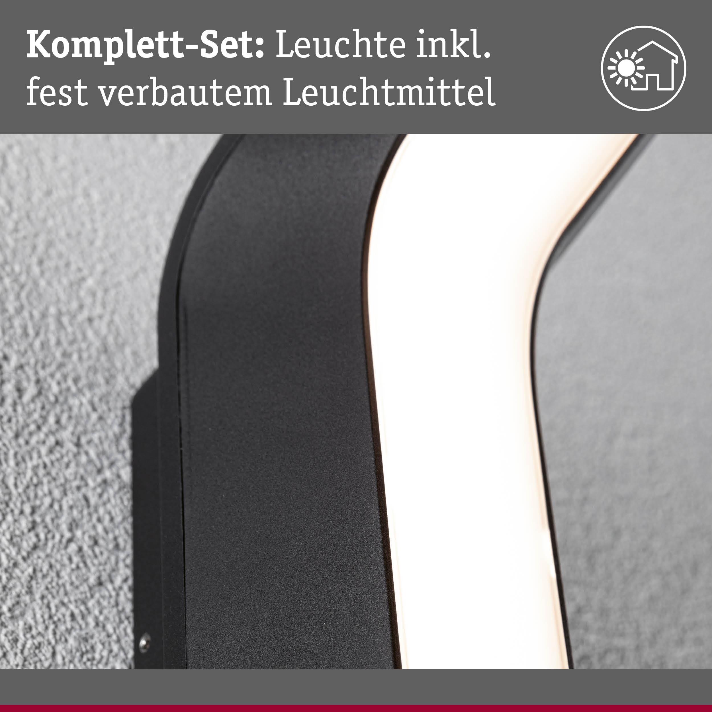 Schwarze LED-Wandleuchte mit integriertem Leuchtmittel und modernem Design für Innenbeleuchtung
