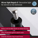 Black metal holder with E27 LED bulb for Regula II bathroom mirror light with IP44 splash water protection