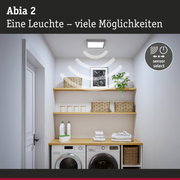 Abia 2 LED-Deckenleuchte in Weiß mit Sensorfunktion für effiziente Raumbeleuchtung im Waschraum