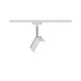 Moderner weißer LED-Strahler aus Metall mit verstellbarem Kopf für Schienensystembeleuchtung