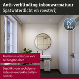 Spatwaterdichte en roestvrije aluminium inbouwspot met anti-verblindingsfunctie voor vochtige ruimtes