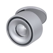 Spot LED de plafond moderne en métal argenté avec angle de faisceau réglable pour intérieur