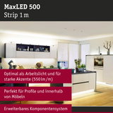 Moderne Küche mit MaxLED 500 LED-Lichtleiste 1 m Länge für Arbeitslicht und Möbelakzente