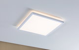 Modern square white LED ceiling light with indirect lighting for living spaces