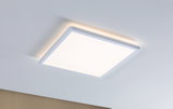 Modern square white LED ceiling light with indirect lighting for living spaces