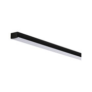 Slank sort LED-underbyggelys med hvid diffuser til moderne køkkenbelysning