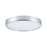 Runde LED-Deckenleuchte mit Chromrahmen und weißem Diffusor für moderne Innenbeleuchtung