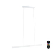 Suspension LED blanche moderne en métal avec télécommande pour luminosité réglable