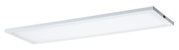 Flat rectangular white LED panel with aluminum frame for modern room lighting