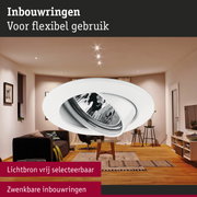 Premium Inbouwlamp zwenkbaar rond 83mm 30° GU5,3 max. 50W 230/12V dimbaar Wit