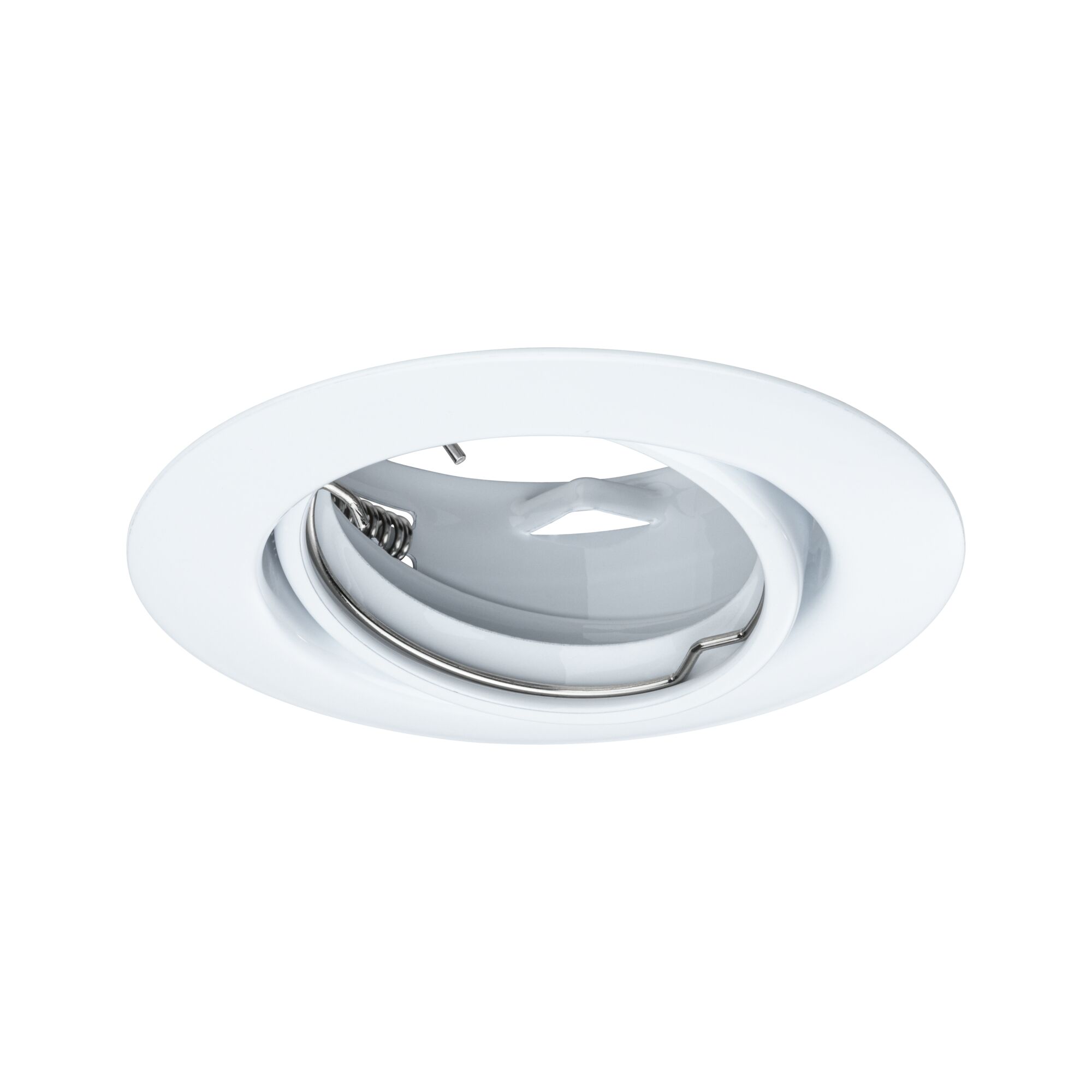 Spot encastré blanc en métal avec insert orientable pour éclairage LED flexible