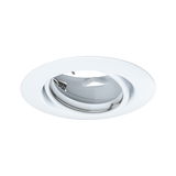 White metal recessed spotlight with adjustable insert for flexible LED lighting solutions