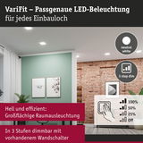 VariFit LED-Einbauleuchten in neutralweiß mit 3-Stufen-Dimmung für effiziente Raumbeleuchtung