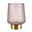Pauleen Table luminaire Sparkling Glamour E27 2700K 30lm 0,8W Brown/Brass Decorative lampshade in pink textured glass with gold metal base for stylish home lighting