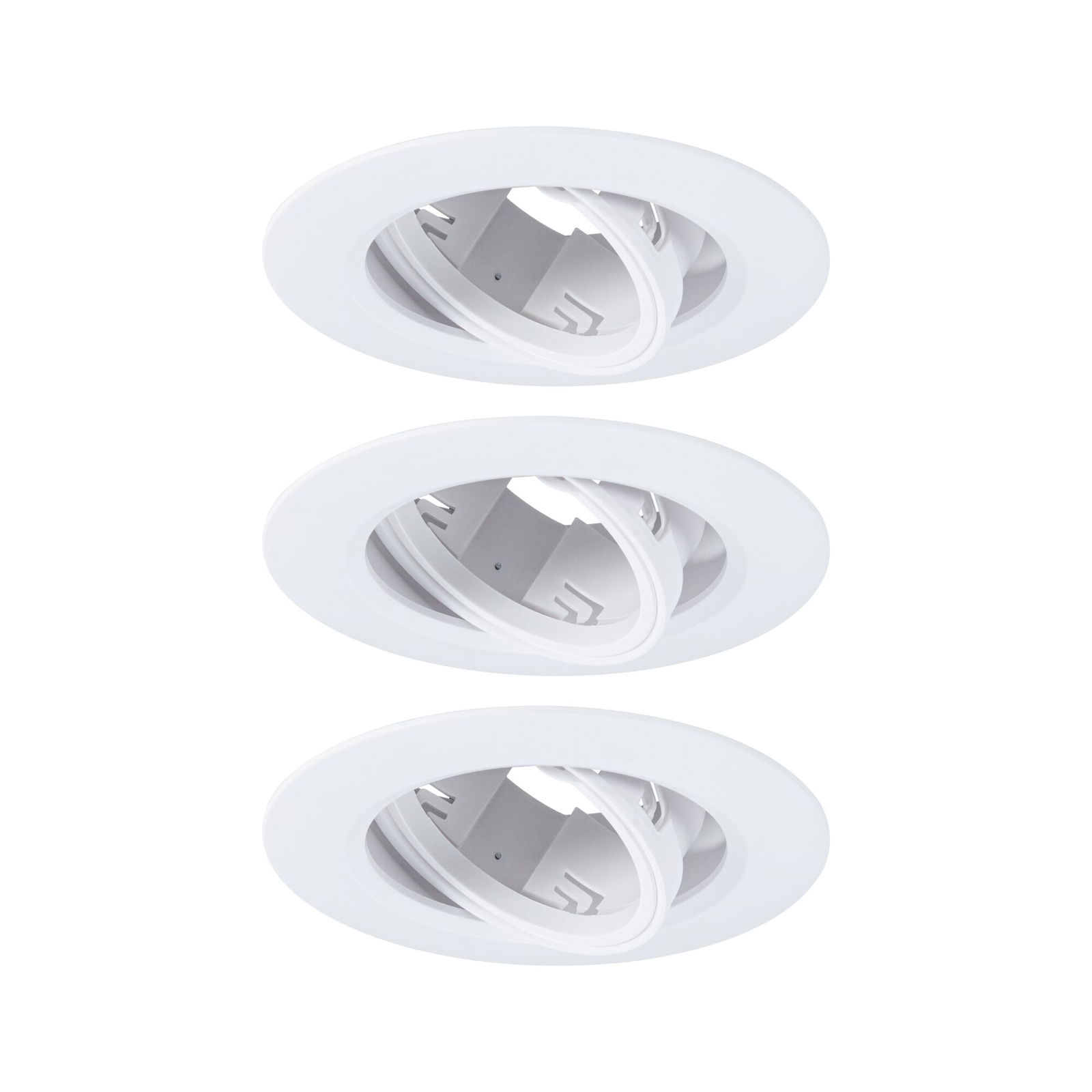 Recessed luminaire 3 pack Swivelling round 90mm 30° GU10 max. 3x10W 230V dimmable White