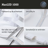 MaxLED 1000 LED-strip met beschermkap, 144 LEDs/m, zelfklevend en eenvoudig te verbinden