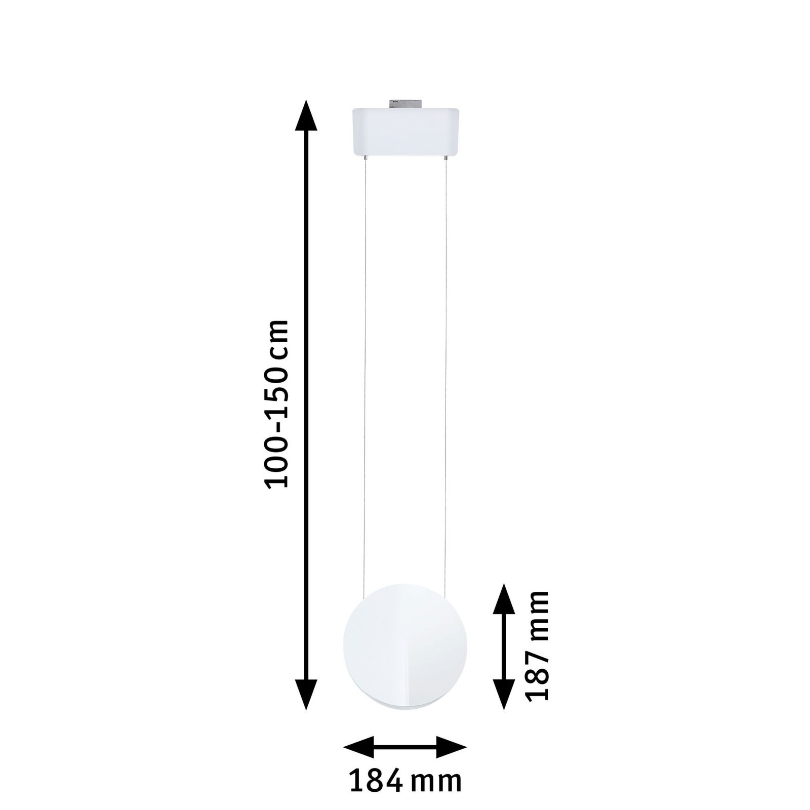 URail Suspension LED 3-Step-Dim Alejandro 800lm 10W 4000K gradable 230V Blanc signal