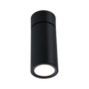 Schwarze Aluminium-Deckenleuchte mit rundem LED-Licht, moderner minimalistischer Designstrahler