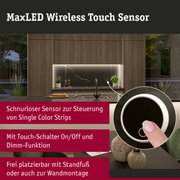 MaxLED kabelloser Touch-Sensor in Schwarz und Weiß zur Steuerung von LED-Strips mit Dimmfunktion